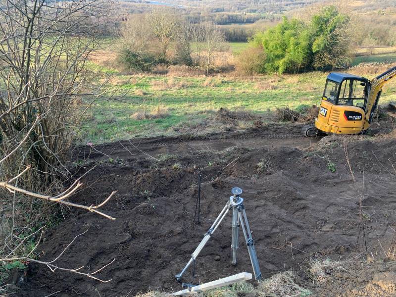 Décaissement sur un  terrain dans la région lyonnaise