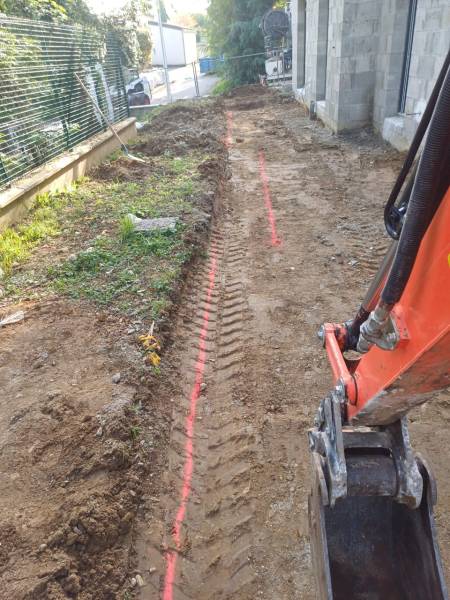 Démarrage des travaux pour créer des terrasses jardin près de Lyon