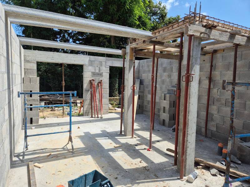 Travaux de gros oeuvre du projet Clos du Rousseau à Saint Bonnet de Mure